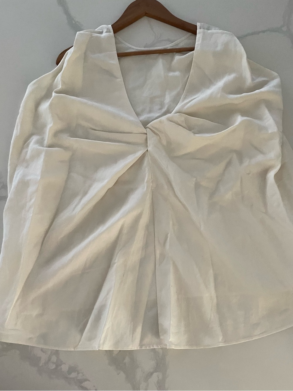 COS Twist-Back Sleeveless Top in White - Size 12 NWOT